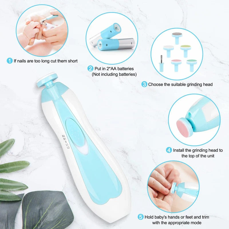 Electric Baby Nail Trimmer Set – Safe Nail Care Kit for Babies & Adults